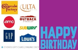 Happy Birthday gift card